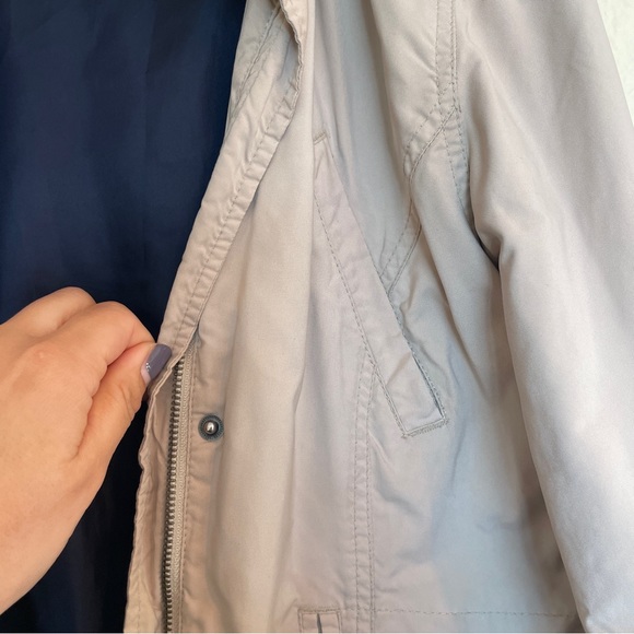 Vantage Y2K Tommy Hilfiger Beige Tan Military Army Jacket - Picture 8 of 10